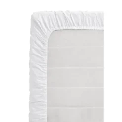 Topper hoeslaken - katoen - wit - 160x200 cm