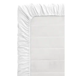 Topper hoeslaken - Percale katoen - wit - 90x200 cm