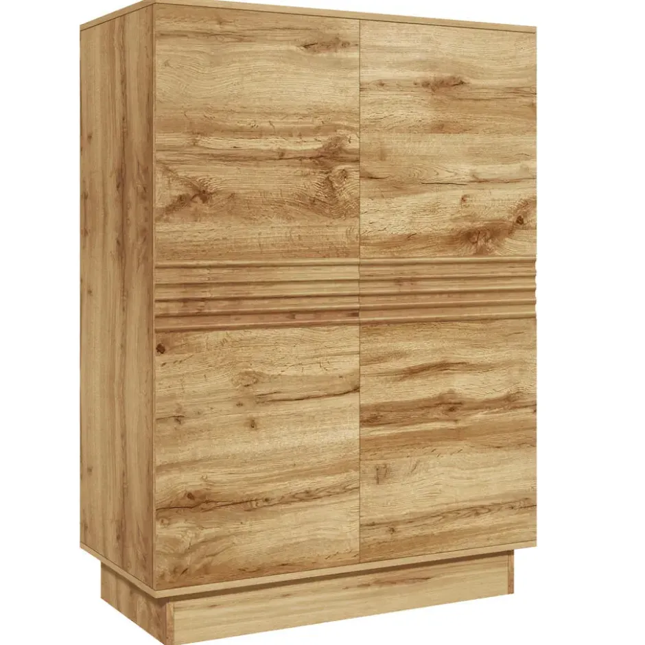 Toro-Hoge kast met 2 deuren in eikenlook