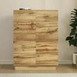 Toro-Hoge kast met 2 deuren in eikenlook