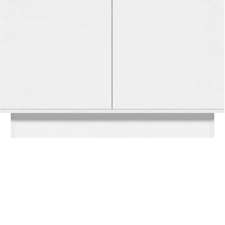 Toro-Hoge kast met 2 deuren in wit