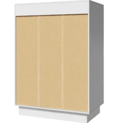 Toro-Hoge kast met 2 deuren in wit