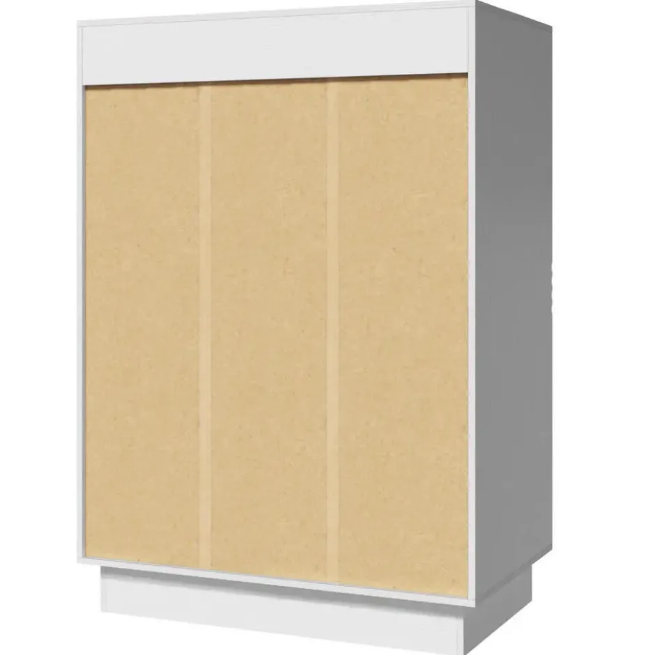 Toro-Hoge kast met 2 deuren in wit