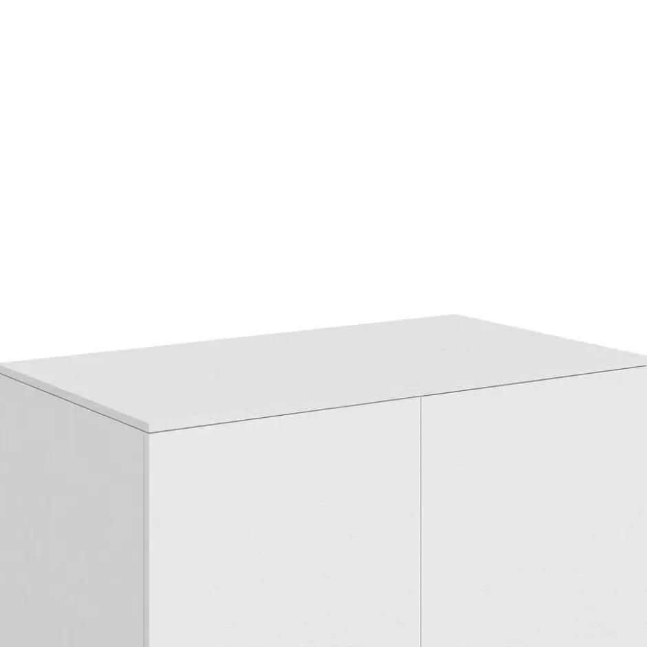 Toro-Hoge kast met 2 deuren in wit