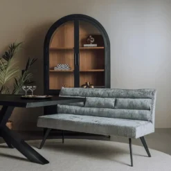 Tower Living - Rosora eetkamerbank - 160 cm - grijs