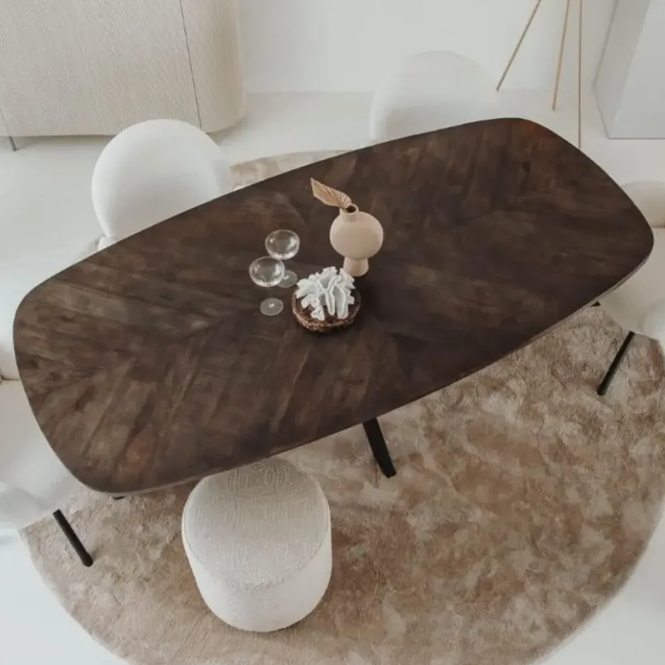 Tower Living Silvi eettafel visgraat olijfbruin 240x100x78