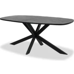 Tower Living Silvi eettafel visgraat zwart 240x100x78