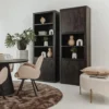 Tower living Tenna wandkast 4 deurs 2 vakken zwart 80x45x220cm