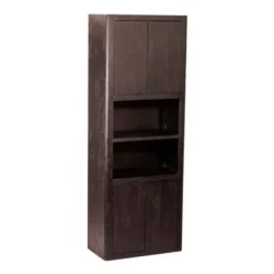 Tower living Tenna wandkast 4 deurs 2 vakken zwart 80x45x220cm