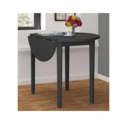 Trend - Ronde eettafel 92x54 cm 4-persoons in zwart eiken MDF