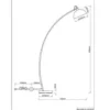 Trio Leuchten vloerlamp Recife - 1 lichts - 75 x155 cm - zwart