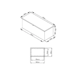 Tuinkussenbox TOMASO - 165 cmx68 cmx62 cm - Grijs Metaal
