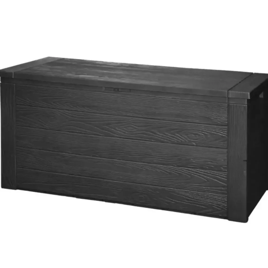 Tuinkussen opbergbox - 120 cm - hout patroon - kussenbox