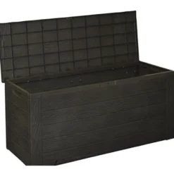 Tuinkussen opbergbox - 120 cm - hout patroon - kussenbox