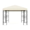 Tuinpaviljoen FIDALA - 300 cmx300 cmx260 cm - Zwart Stof Metaal