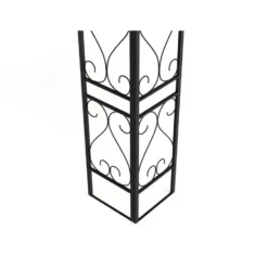 Tuinpaviljoen FIDALA - 300 cmx300 cmx260 cm - Zwart Stof Metaal