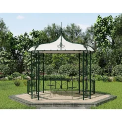 Tuinpaviljoen TILCARA - 300 cmx300 cmx198 cm - Dennengroen Metaal