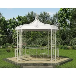 Tuinpaviljoen TILCARA - 300 cmx300 cmx198 cm - Wit Metaal