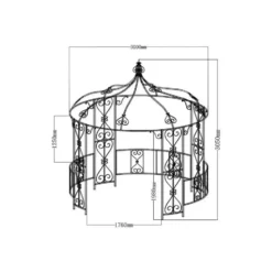Tuinpaviljoen TILCARA - 300 cmx300 cmx198 cm - Wit Metaal