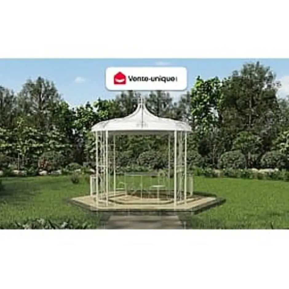 Tuinpaviljoen TILCARA - 300 cmx300 cmx198 cm - Wit Metaal