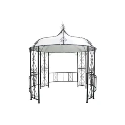Tuinpaviljoen TILCARA - 300 cmx300 cmx198 cm - Zwart Metaal