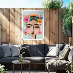 Tuinposter Bloesemportret - 80 x 60 - Bont