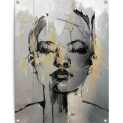 Tuinposter Gouden Harmonie - 80 x 60 - Goudkleurig