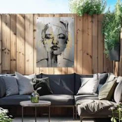 Tuinposter Gouden Harmonie - 80 x 60 - Goudkleurig