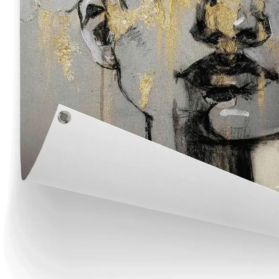 Tuinposter Gouden Harmonie - 80 x 60 - Goudkleurig