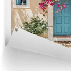 Tuinposter Griekenland - 80 x 60 - Roze