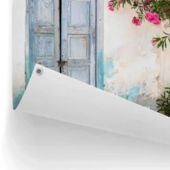 Tuinposter Griekse gevel - 60 x 80 - Roze