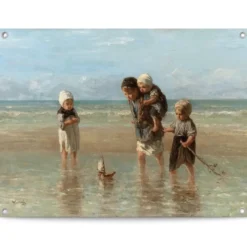 Tuinposter Jozef Israëls - Kinderen der Zee - 60 x 80 - Beige