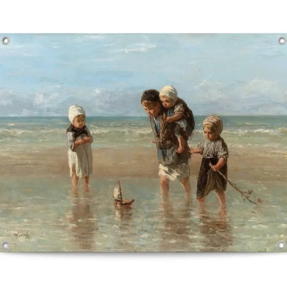 Tuinposter Jozef Israëls - Kinderen der Zee - 60 x 80 - Beige