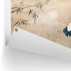 Tuinposter Kraanvogels in goud - 80 x 60 - Geel