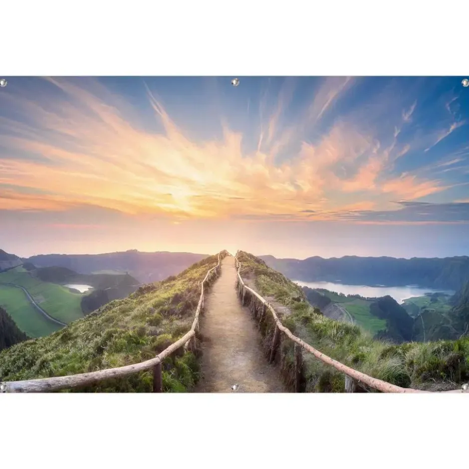Tuinposter Morgenrood - 80 x 120 - Blauw