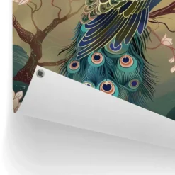 Tuinposter Pauw onder de Maan - 80 x 60 - Blauw