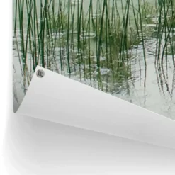 Tuinposter Steiger aan de rand van het meer - 100 x 140 - Groen