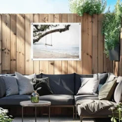 Tuinposter Strand - 60 x 80 - Blauw