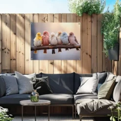 Tuinposter Tuinvogels - 60 x 80 - Bont