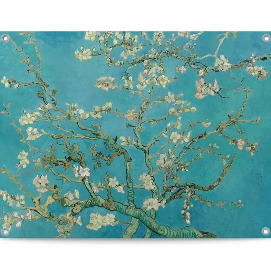 Tuinposter Van Gogh - Amandelbloesem - 60 x 80 - Blauw