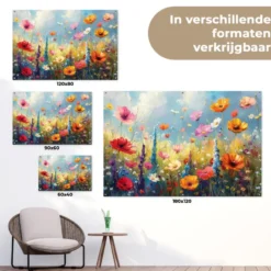 Tuinposter 180x120 cm Bloemen - Natuur - Botanisch - Kunst