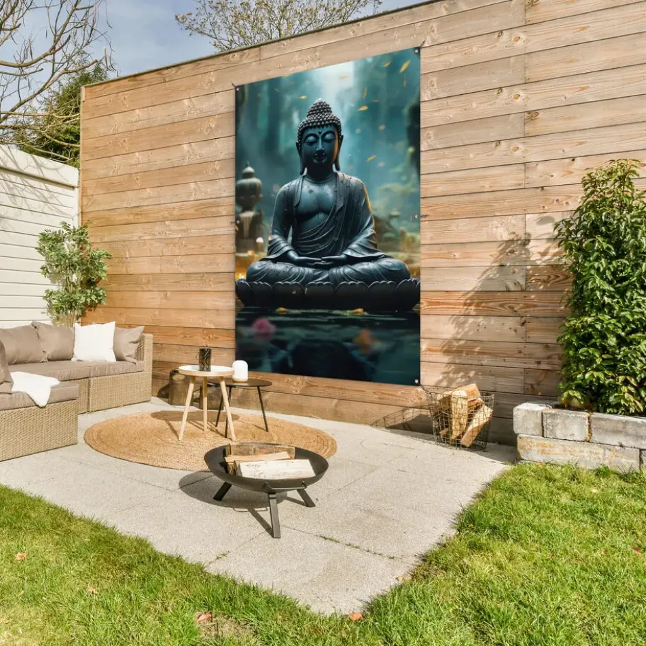 Tuinposter 120x180 cm Boeddha - Beeld - Buddha - Zen - Kunst - Boedha