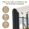 Tuinposter 90x60 cm Doorkijk - Koe - Molen - Koeien - Weiland - Gras - Groen
