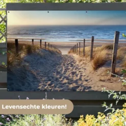 Tuinposter 180x120 cm Strand - Zee - Nederland - Duinen - Zon