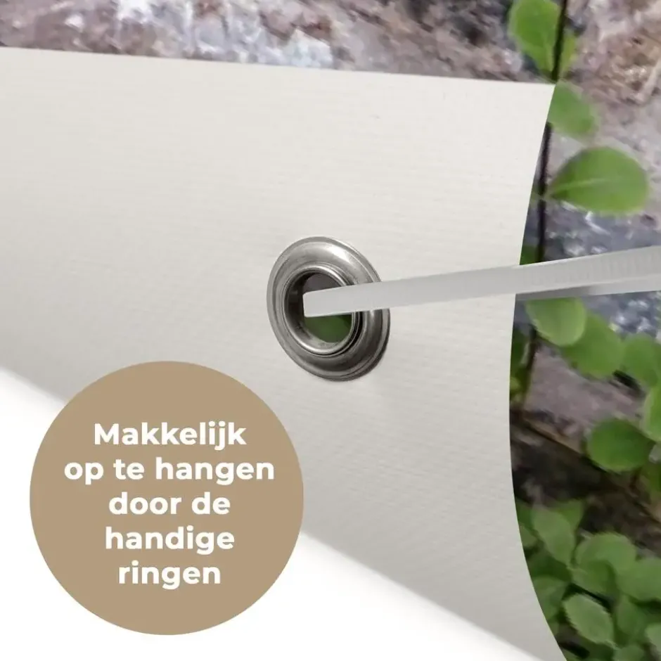 Tuinposter 120x80 cm Vogel - Doorkijk - Roodborstje