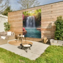 Tuinposter 120x160 cm Waterval - Natuur - Planten - Jungle - Water