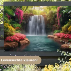 Tuinposter 180x120 cm Waterval - Natuur - Planten - Jungle - Water