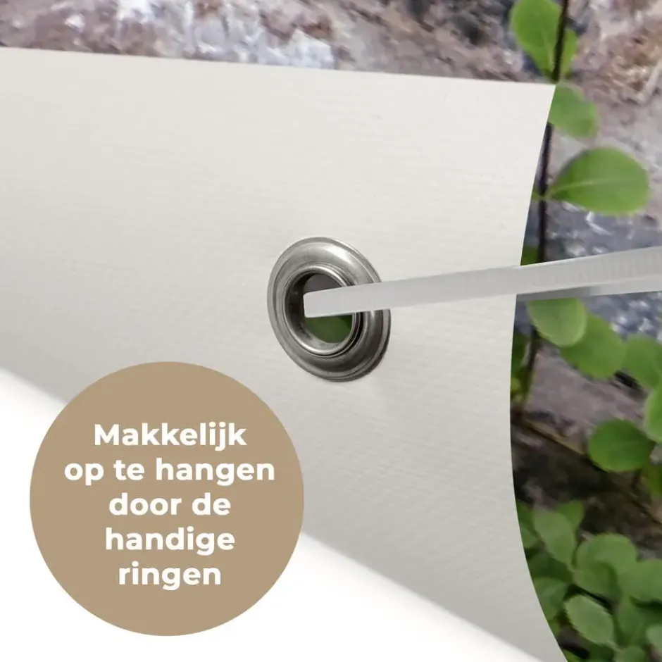 Tuinposter 120x80 cm Zee - Boom - Tropisch - Doorkijk
