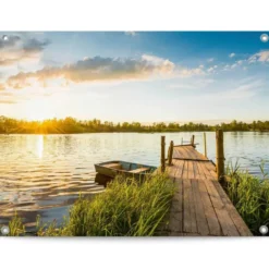 Tuinposter Zonsopgang - 60 x 80 - Blauw
