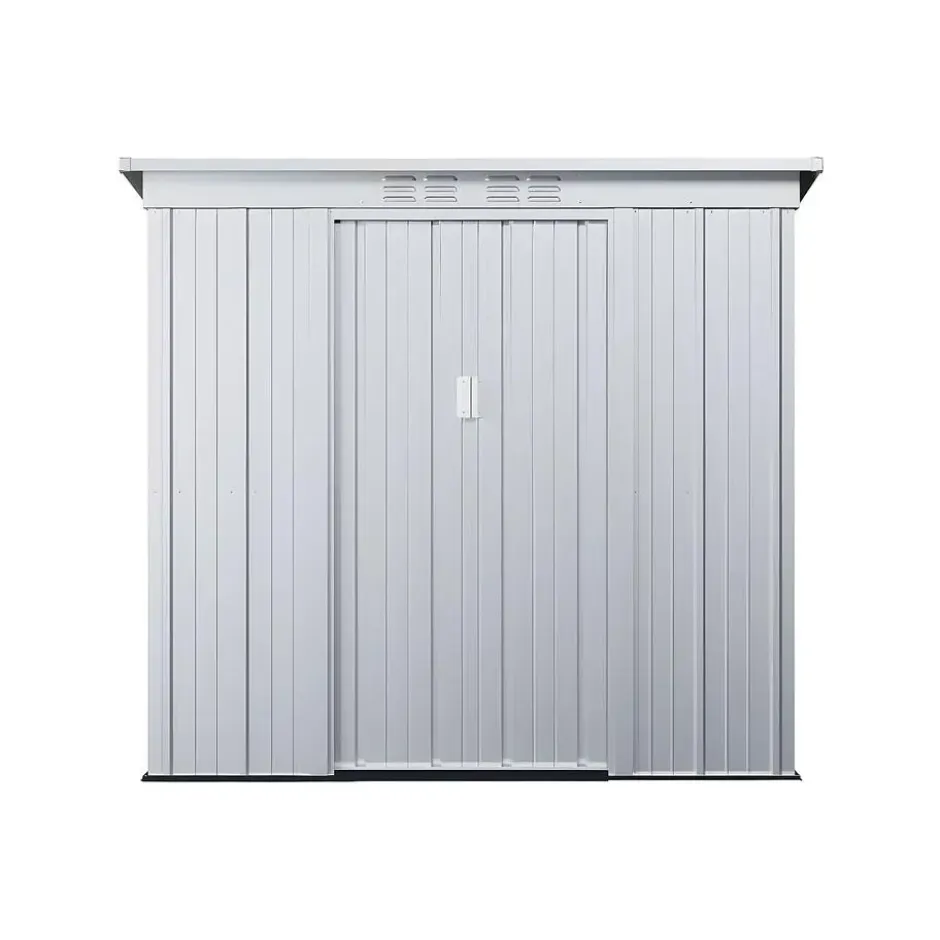 Tuinschuur ACAMAR - 191 cmx103 cmx180 cm - Lichtgrijs Metaal